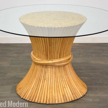 McGuire Sheaf of Wheat 48” Round Dining Table 