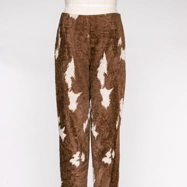 Y2K Pants Faux Fur Cow Print Bil Blass M 