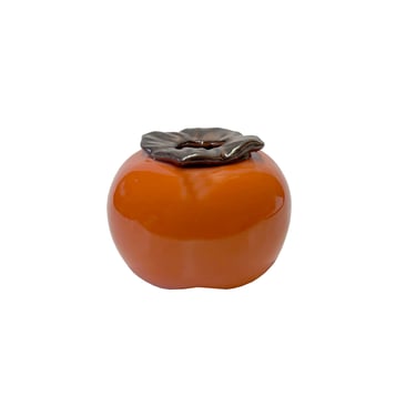 Chinese Orange Ceramic Small Persimmon Shape Display Container ws3085AE 
