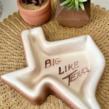 Large Ash Tray, Big State Texas, Ceramic, Vintage Dresser Dish, Weed, CBD, Vintage 60s 70s 