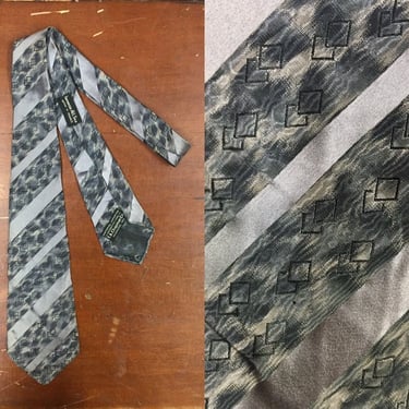 Vintage 1930’s, T.A. Chapman Co., Silk, Geometric Design Swing Tie, Unlined, Art Deco, 1930’s tie, Vintage Clothing 