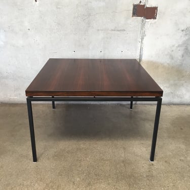 1960s Danish Rosewood Coffee Table with Steel Frame Legs