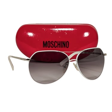 Moschino - White Aviator Sunglasses