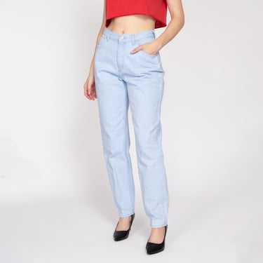 Medium 90s Lee High Waisted Light Wash Jeans 29