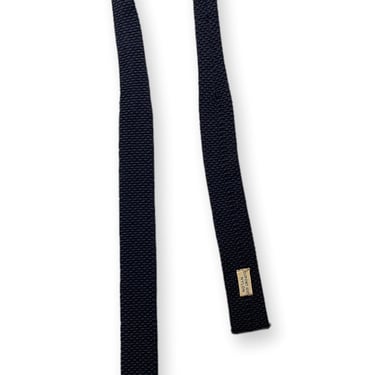 Vintage 1950s/1960s Glick Chicago Nylon Knit Necktie ~ Square Bottom Tie ~ Skinny / Slim ~ 50s / 60s 