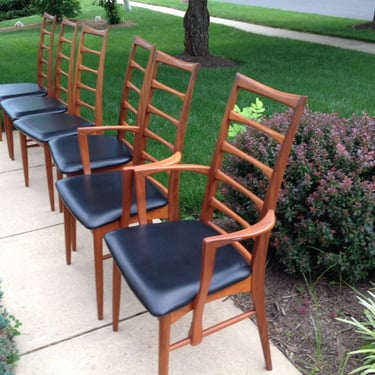 Danish Walnut/Teak Dining Chairs by KOEFOEDS HORNSLET 