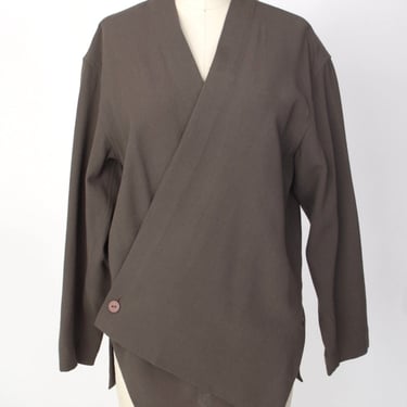 Issey Miyake Plantation Wool Crepe Jacket