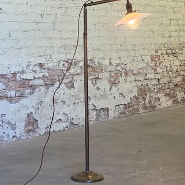 Antique Runkel Mfg Brass Floor Lamp 