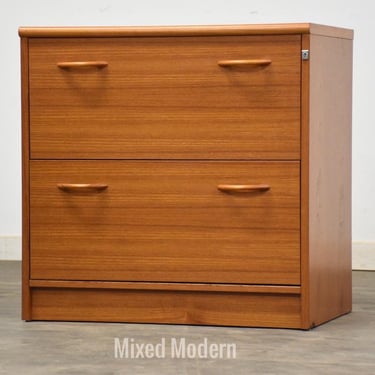 Danish Modern Teak Filing Cabinet 