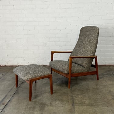 Swedish recliner and ottoman by DUX 