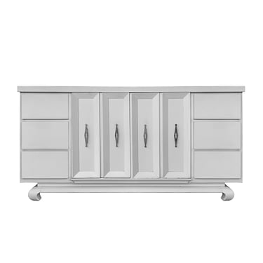 Vintage American of Martinsville White Dresser Asian Style Ming Base 