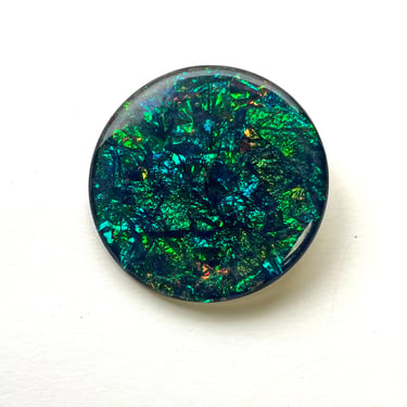 Vintage Resin Brooch, Green Resin Pin, Iridescent Pin, Vintage Green Pin, Blue and Green Pin, Resin Art, Unique Brooch, Art Brooch 