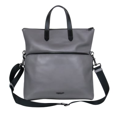 Coach - Grey &amp; Black Leather Tall Tote