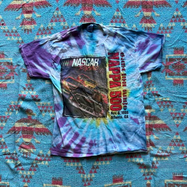 Vintage 1998 Nappa 500 Tie Dye T Shirt Atlanta Speedway 