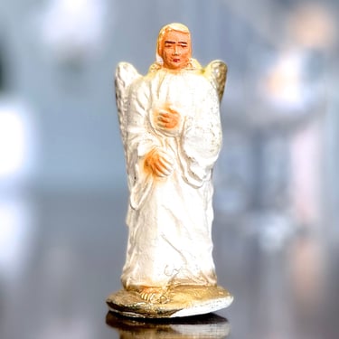 VINTAGE: 1950's - Italy Solid Chalkware Nativity Angel Figurine - Manger Animal - Nativity Replacements Figurines - SKU 15-C2-00040126 
