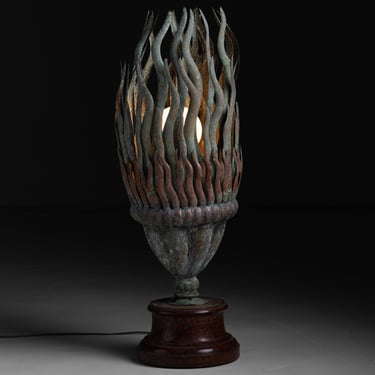 Copper Torch Lamp