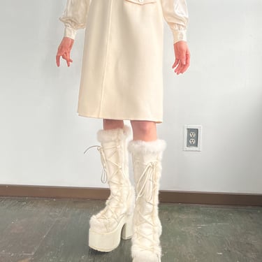 Valentino Cream Wool Skirt (M)