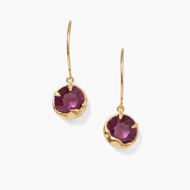 Amethyst Organic Drop Earrings