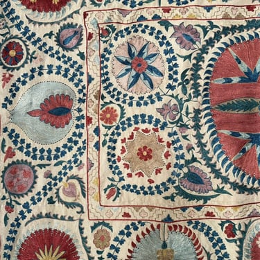 Classic Uzbek Suzani Silk on Silk