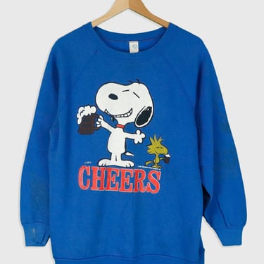Vintage Snoopy And Woodstock 'Cheers' Sweatshirt Sz L