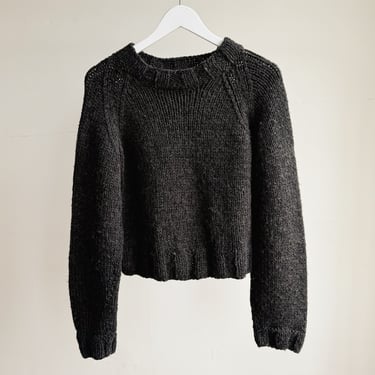 Charcoal Knit Wool Sweater