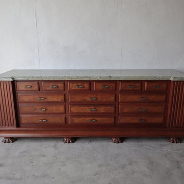 MASSIVE Traditional High End Granite Top Buffet 