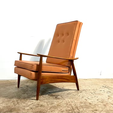 Vintage 1960s Mid Century Modern Recliner Lounge Chair by Milo Baughman for Thayer Coogin 