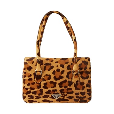 Prada Cheetah Calf-hair Shoulder Bag