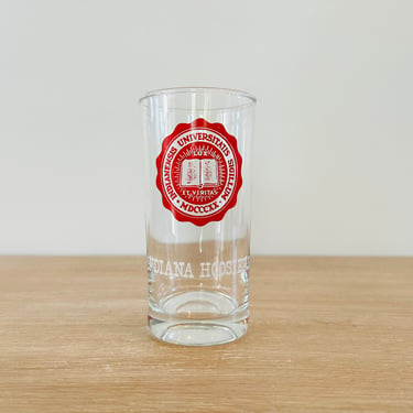 Vintage Indiana University Glass Tumbler Drinking Glass 