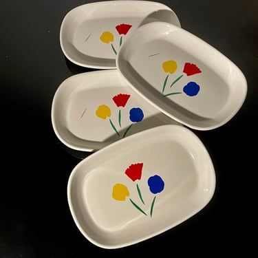 Vintage Marimekko DY Serving plates set of four signed 