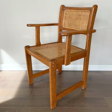 vintage cane arm chair