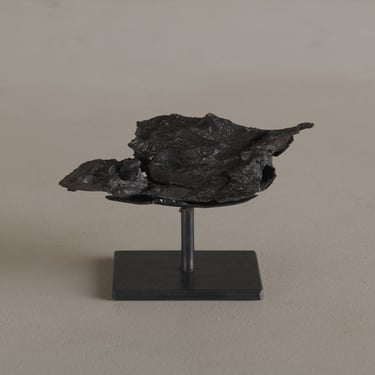 METEORITE ON STEEL STAND