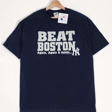 Vintage 1990s New York Yankees &quot;Beat Boston&quot; NWT T-Shirt Sz. XL
