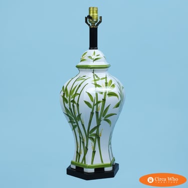 Hand Painted Ceramic Ginger Jar Table Lamp
