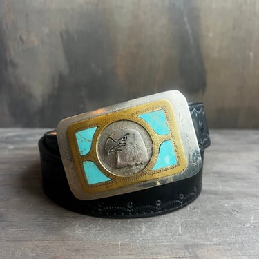 Johnson & Held Black Belt with Hand Crafted Buckle
