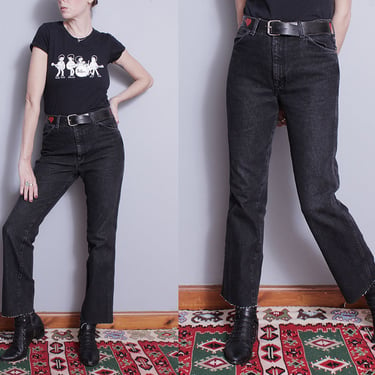 Vintage 1980's/1990's | Black | Wrangler | 5 Pocket | High Rise | Denim | Jeans | M 