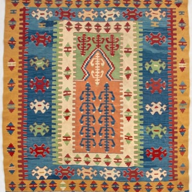 Turkish Kilim Prayer Rug, 5.7' x 3.10'
