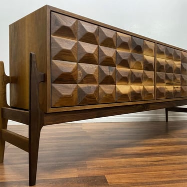 48" Hand-crafted Walnut "Diamond" Credenza (Custom listing for Andy ) 