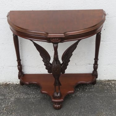 Mersman Heavy Carved Swan Sculpture Console Entry Table 5284