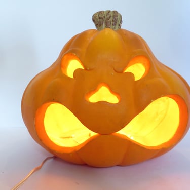 Vintage Lighted Jack O Lantern Casper Fatso Blowmold - Trendmasters Casper Jack O Lantern 