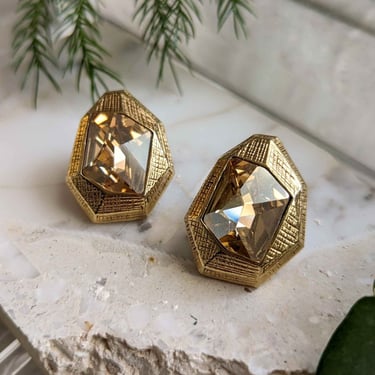 80s Givenchy Topaz Crystal Earrings