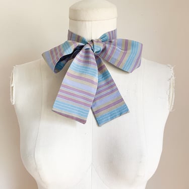 Vintage 1950s-60s Striped Silk Ascot Tie 