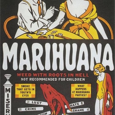 Anti-Marijuana Campaign Vintage Image, Art Print