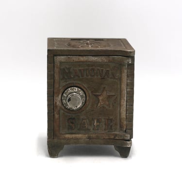 vintage National Bank with Combination Lock 