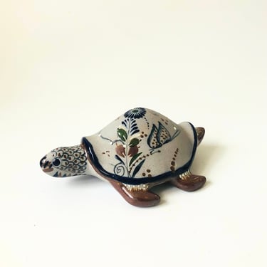 Mexican Folk Art Pottery Turtle 