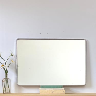 Vintage Rectangle Wall Mirror Rounded Corners Plain Simple Accent Metal Frame 16