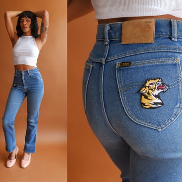 Vintage 80s Lee Light-wash High-waisted Denim Mom Jeans 1980s Womens  Straight Leg Denim Pants 