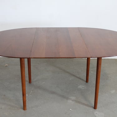 Mid-Century Danish Modern Peter Hdvit Teak Oval Dining Table w 1 Extension 