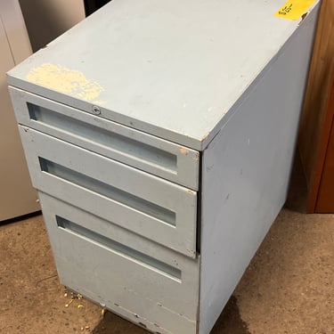 Vintage Blue File Cabinet 15 x 24.5 x 21.75