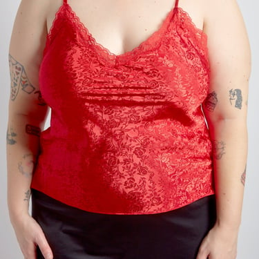 Vintage Red Lace Tank